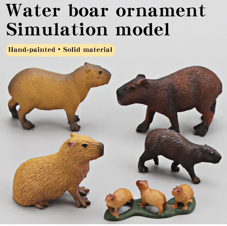 Capybara Modell Wilde Tiere Simulation Nagetier Actionfigur Niedliches Kinderspielzeug zum Sammeln – Detail 1