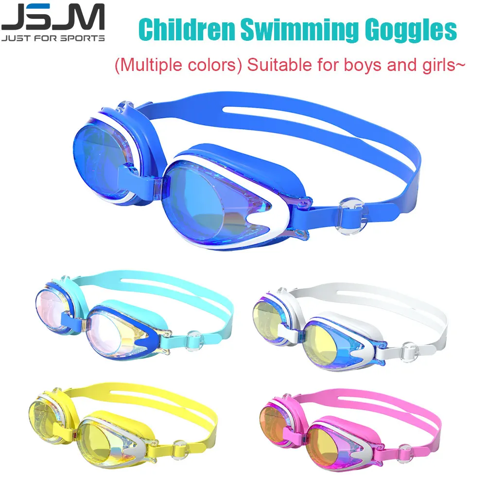 JSJM Gafas de natación infantiles antivaho Anti-UV silicona ajustable - imagen 2