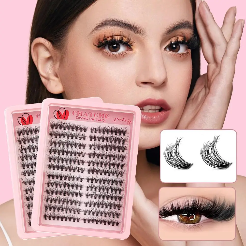 Faux-cils à grappe unique, segmentés, denses, Extension de cils européens, Kit de Style américain et outil de maquillage pour bricolage, Y8Z2