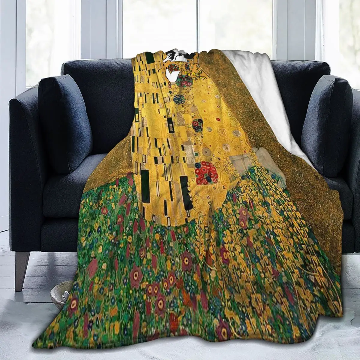 

Gustav Klimt одеяло s фланелевая с принтом Дерево жизни складное многофункциональное теплое одеяло для дивана одеяло