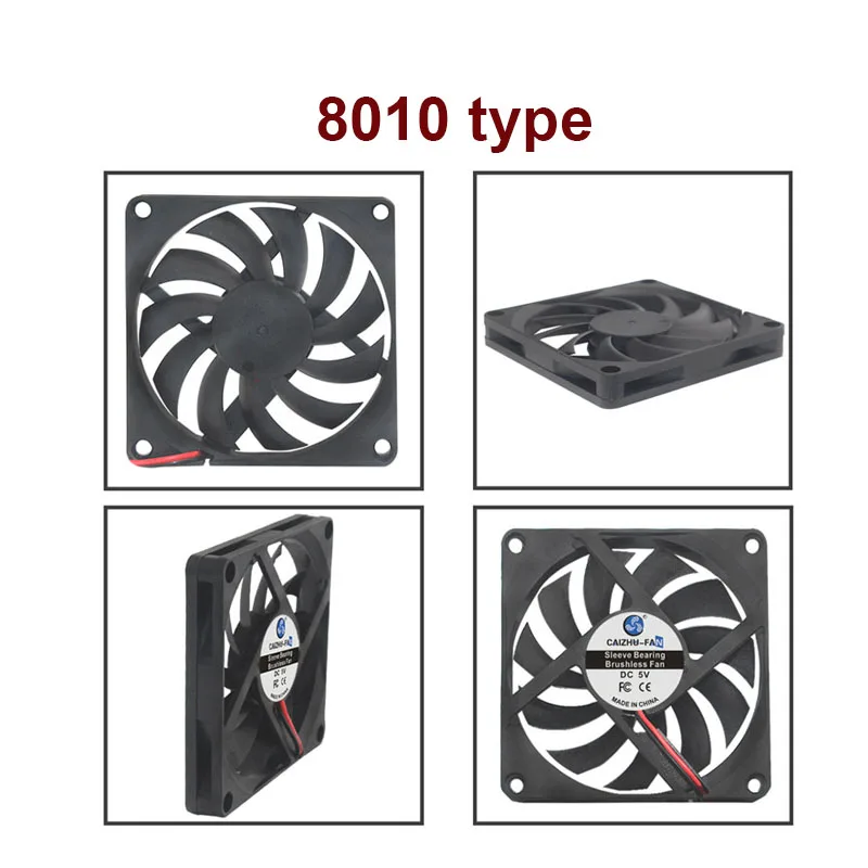 8 سنتيمتر 8010 8025 تيار مستمر 5 فولت 12 فولت 24 فولت xh-2.54 2pin كم تحمل فرش مروحة التبريد 80 مللي متر x 25 مللي متر المبرد المبرد #4