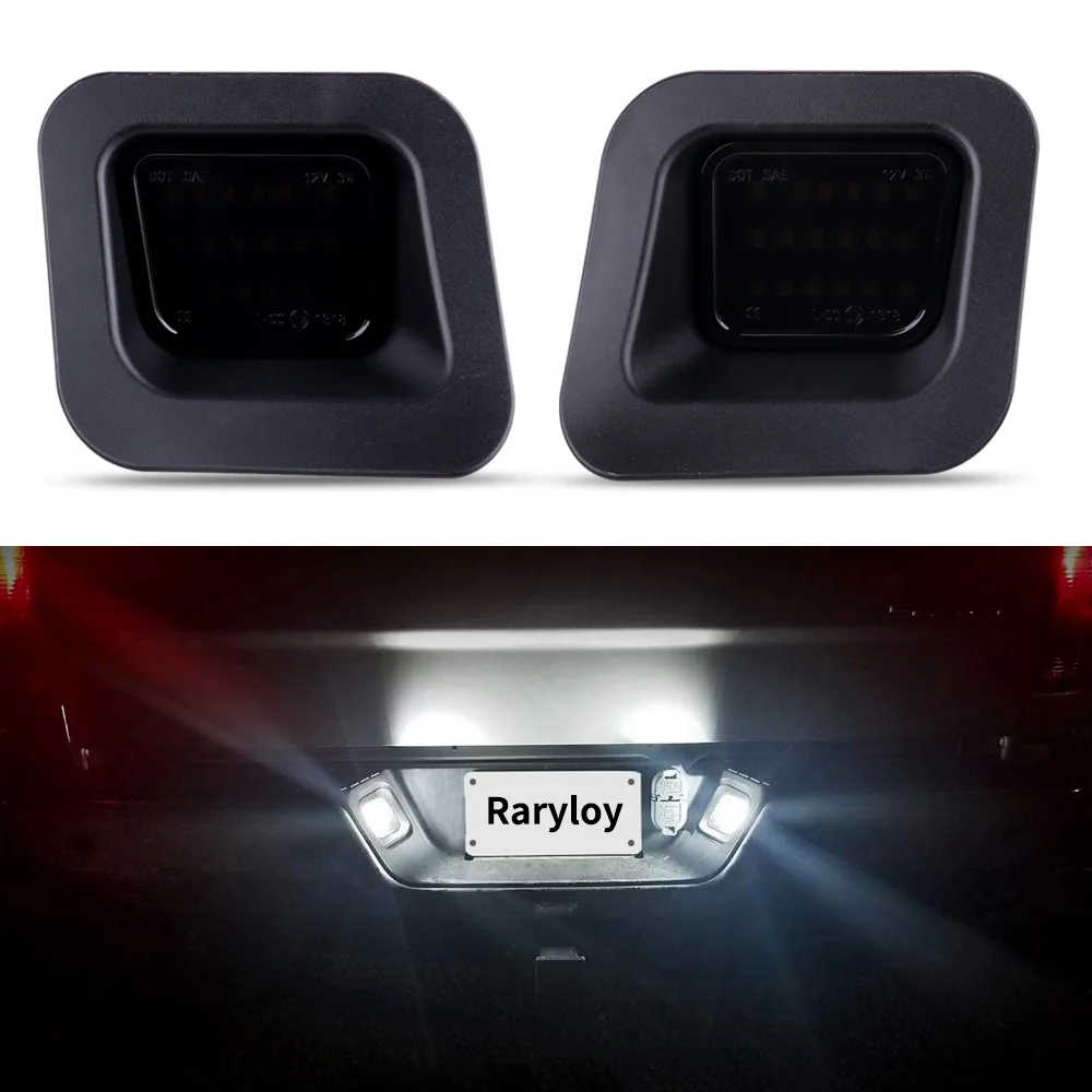 2Pcs High Quality Off Road Lighting Safety License Plate Lights for Dodge RAM 1500 2500 3500 Models 2002 to 2018 3rd and 4th Gen