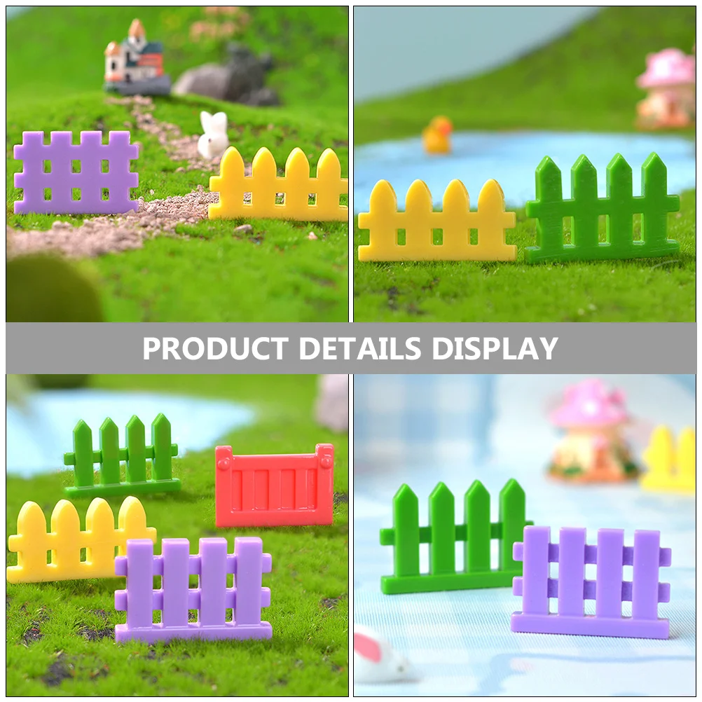 

24 шт. миниатюрный забор, маленький смоляный забор для дома, сделай сам, макет сцены, декор, макет микропейзажного орнамента, декор