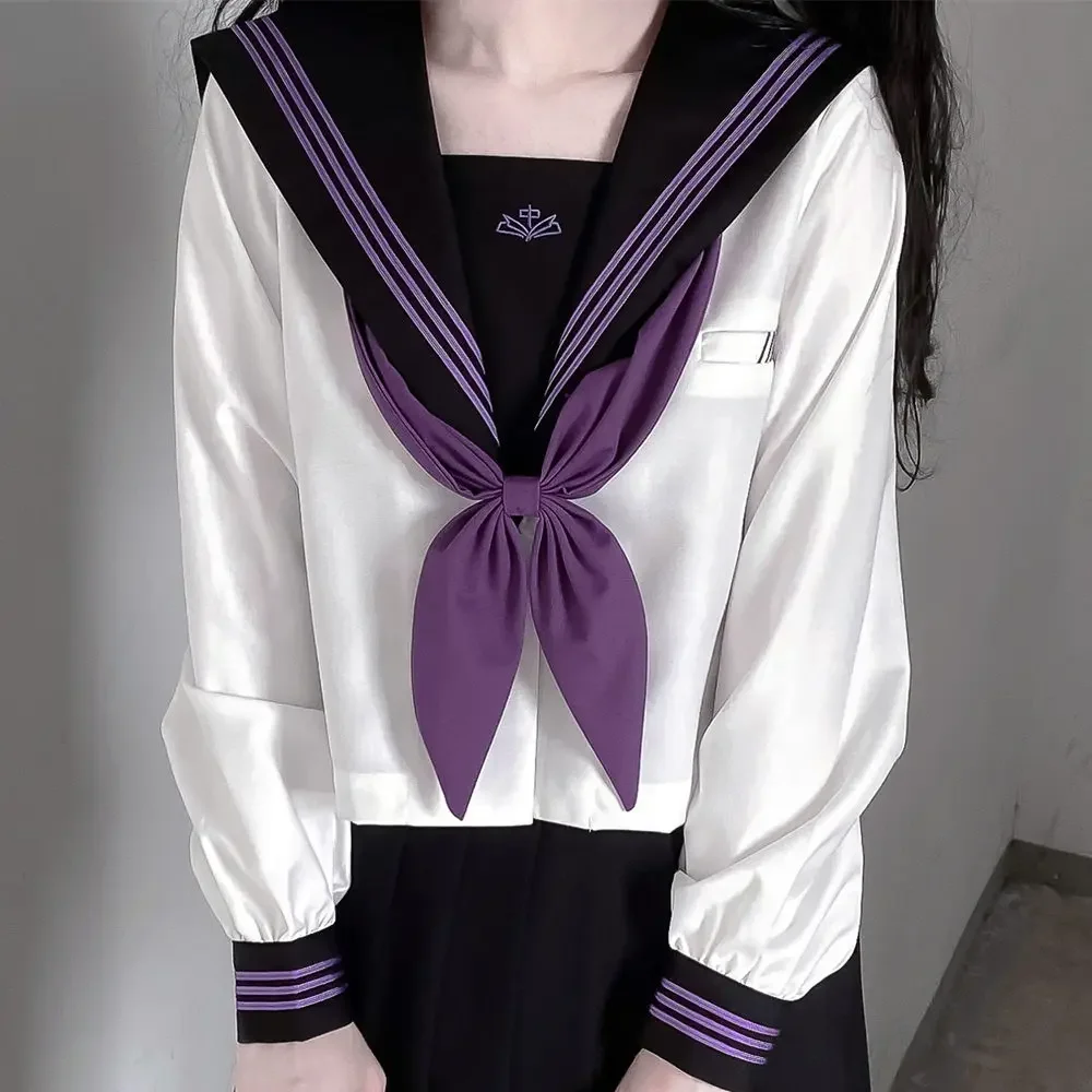 jk uniform Japanese student JK sailor suit long-sleeved intermediate suit Cosplay-Friendly Uniform Cute Japanese Style Uniform