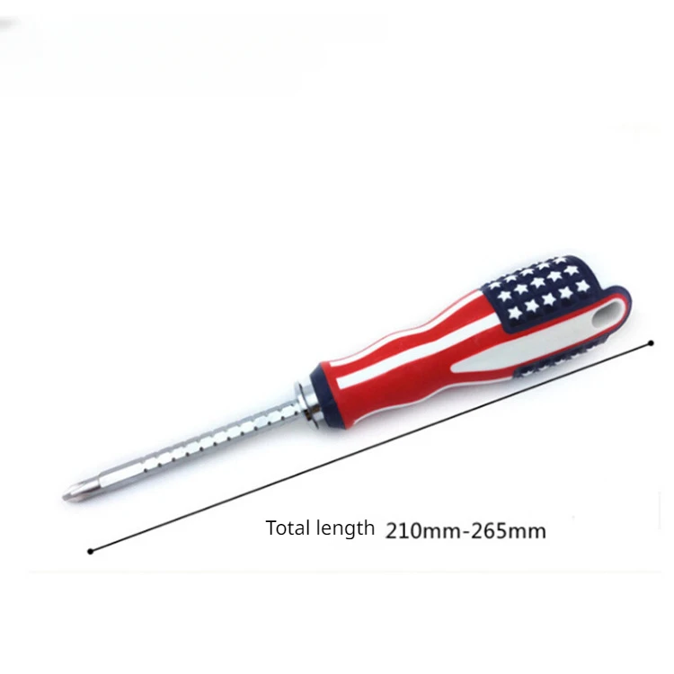 Double-Use Screwdriver Removable Hand Tool Chrome Vanadium Steel Repair Tool Handle Flathead Screw Driver