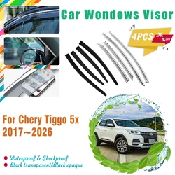 Car Windshields For Chery Tiggo 5x Tiggo 4 Pro EMC Wave DR 4.0 5.0 2017~2026 Rain Window Visors Rain Guard Deflector Accessories