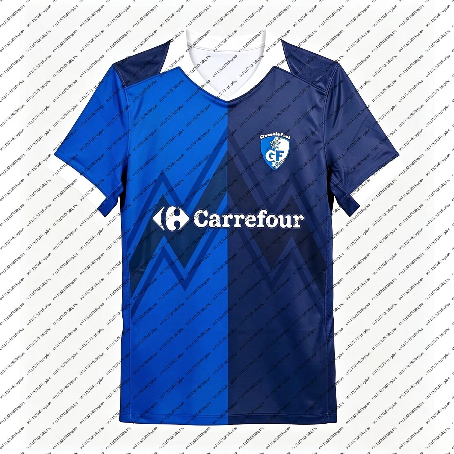 2026-27 Grenoble Foot 38 Home and Away T-Shirt with 3D Digital Print, Comfortable and Breathable Sports Casual Top