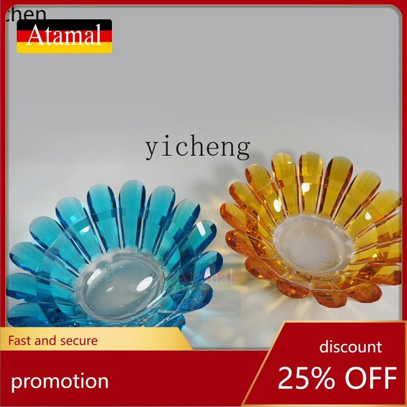 

YFY high-grade crystal fruit plate light luxury modern living room tea table sugar fruit plate master ornament