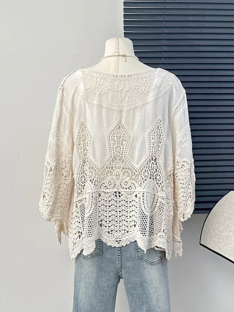 Mulheres verão oco blusas senhora oco para fora camisetas legais