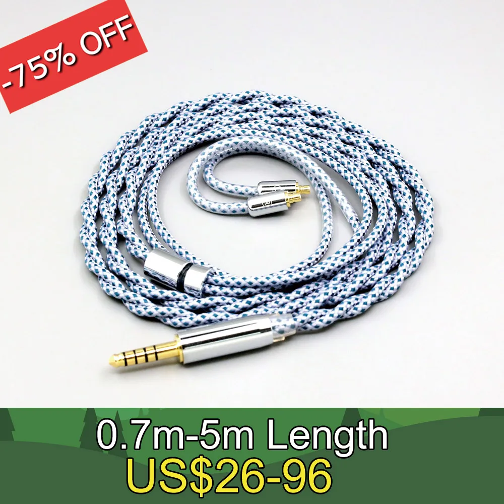 

99% Pure Silver Mix Graphene OCC Shielding Earphone Cable For Acoustune HS 1695Ti 1655CU 1695Ti 1670SS LN008627