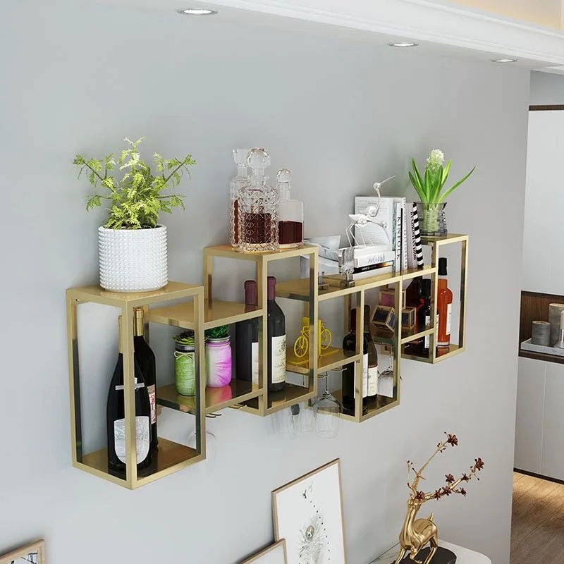 Wall-mounted wine compartment restaurant wall-mounted wine rack cabinet creative decoration household rack
