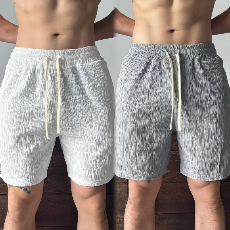 

Summer New Solid Color Men's Shorts Trendy Brand Fashionable Cool Feeling Five Quarter Pants Casual Fitness Trend American Sport