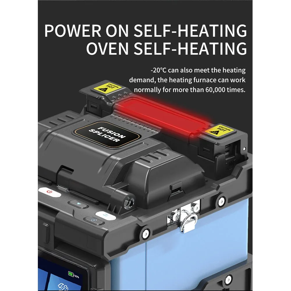 Maxgeek NK-4S جهاز ربط الألياف البصرية -50 ~ + 26dBm OPM 10mW VFL يدعم قطع الألياف 8-16 مم مع شاشة لمس عالية الدقة 4.3 بوصة
