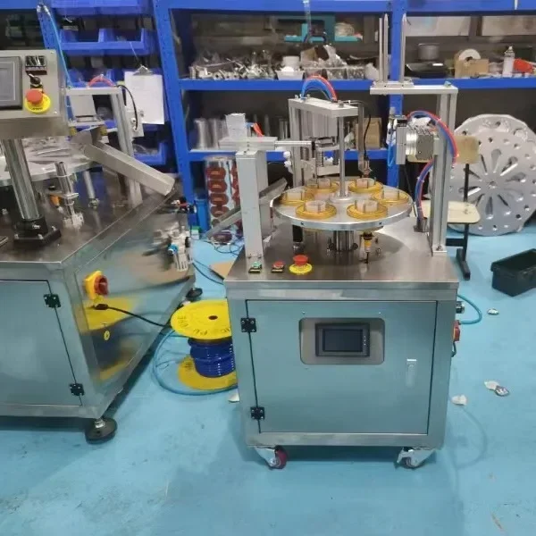 Turntable coffee capsule cup sealing machine, small can tea sheet film cup sealing machine