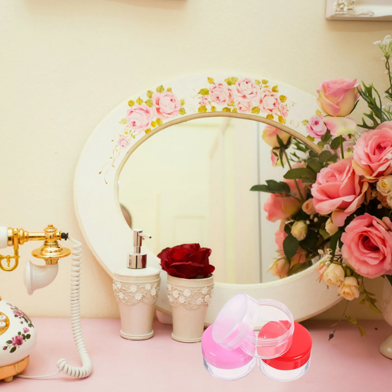 

6pcs 20Ml Cream Jars Wide Mouth Small Travel Containers Lids Refillable Plastic Storage Transparent Empty Jar Skincare