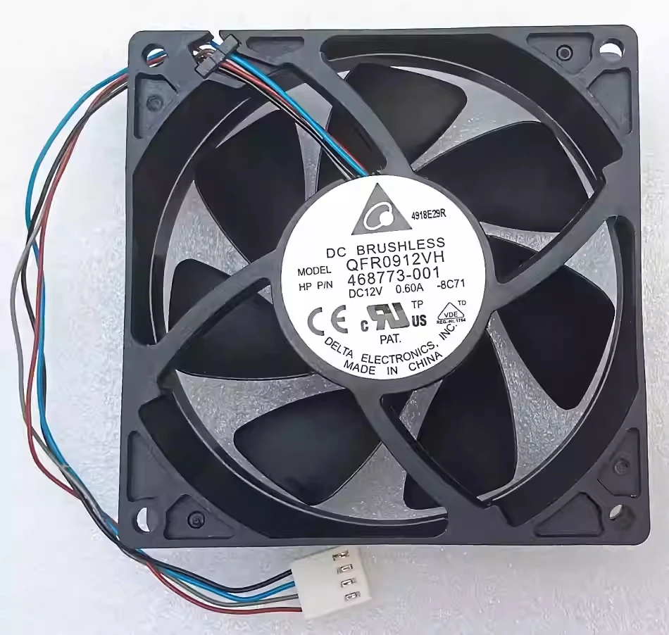 New Delta QFR0912VH 12V 0.60A 9225 4-wire double ball high air volume cooling fan