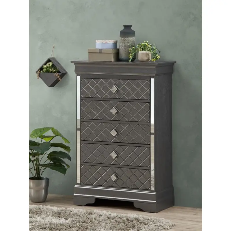 Metal Chest, Metallic Black G6702