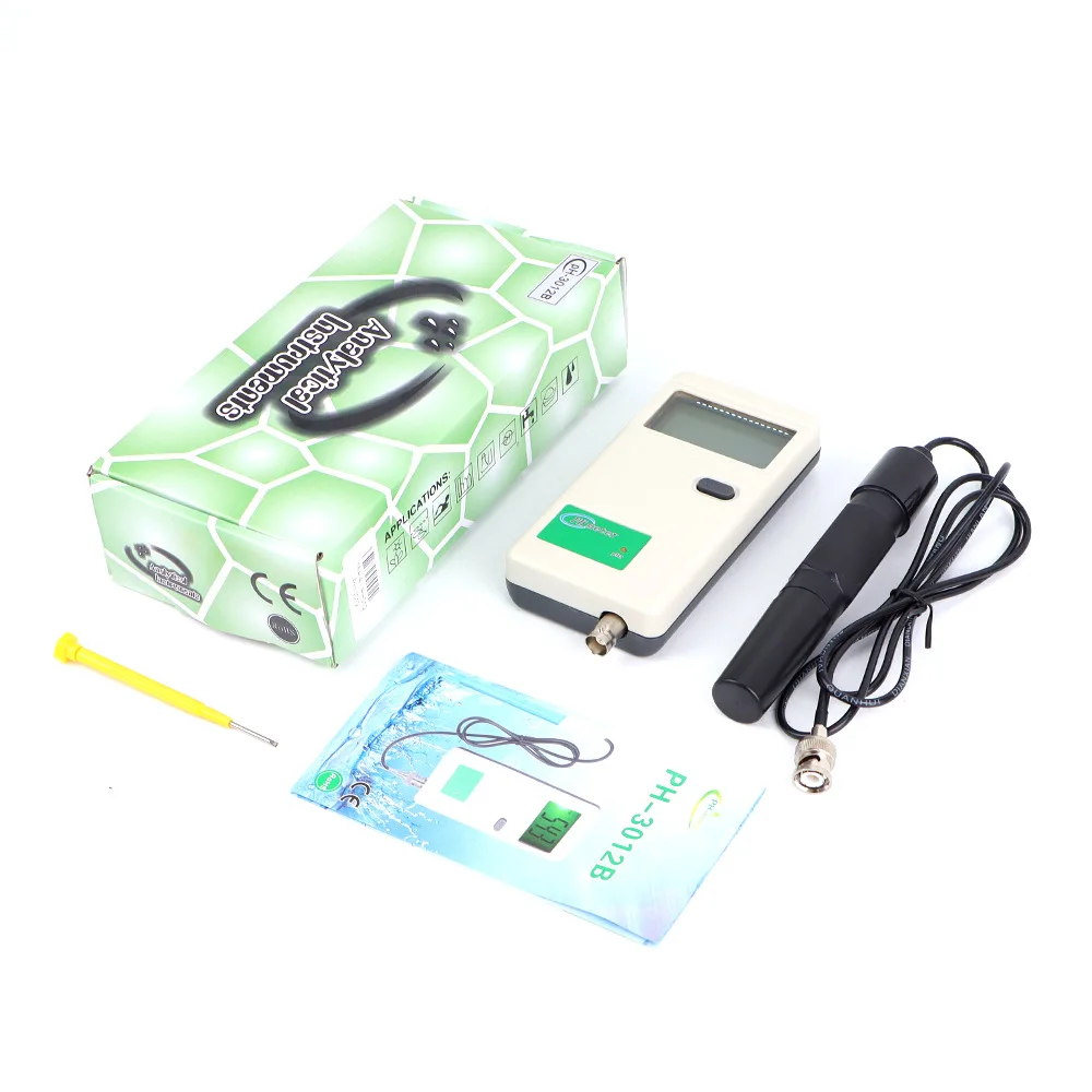 PH-3012 Portable PH Meter LCD Display Water Quality Acidity Tester Monitor On-line Detector for Aquarium Pool Biology Chemical