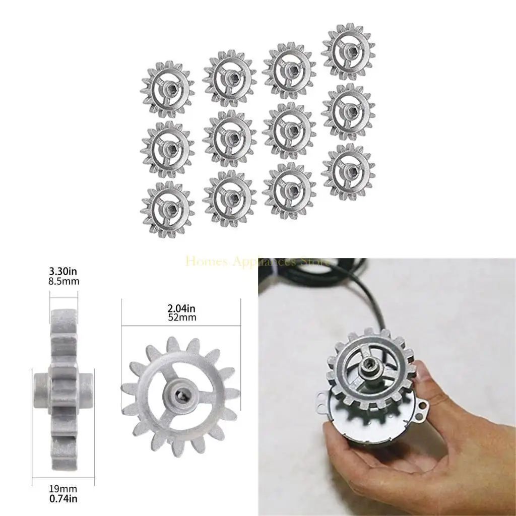 

D0AB 12 PCS Frame Gear DIY Parts Gear Wheel Metal Material Heat Resistant Accessories