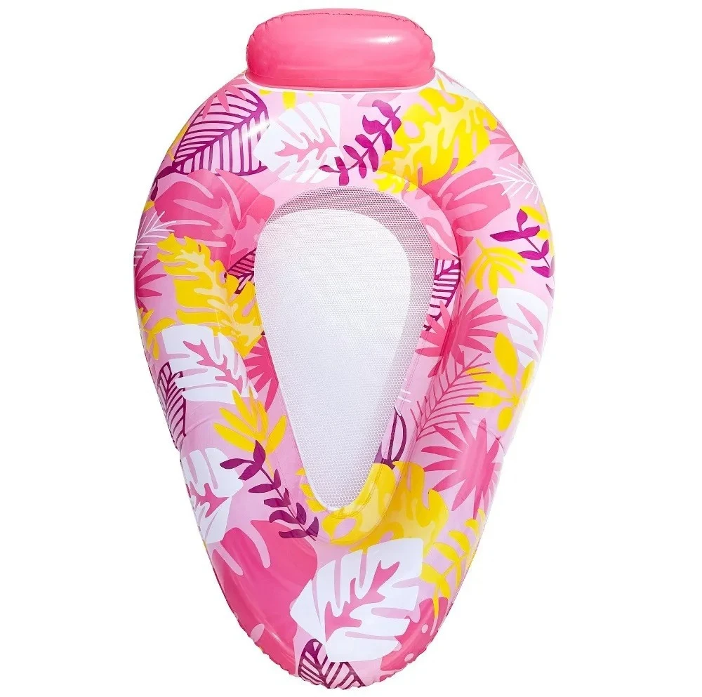 Inflatable Floating Lounge Bed Adult Water Float Outdoor Swimming Pool Vacation Relax Seat view 6
