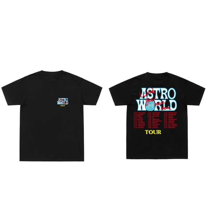 2024 ASTROWORLD T Shirt Men Women Cactus Jack 100% Cotton O-Neck T-Shirt Summer Streetwear Swag Hip Hop Tee Tops