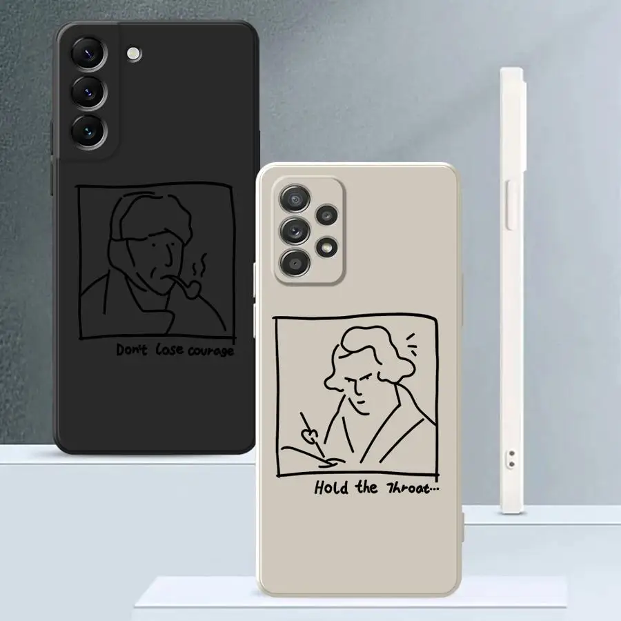 

Мягкий чехол для телефона Samsung Galaxy A24 A35 A34 A13 A14 A16 A51 A22 A52 A36 A26 A11 A12 A15 Cartoon Line Artist