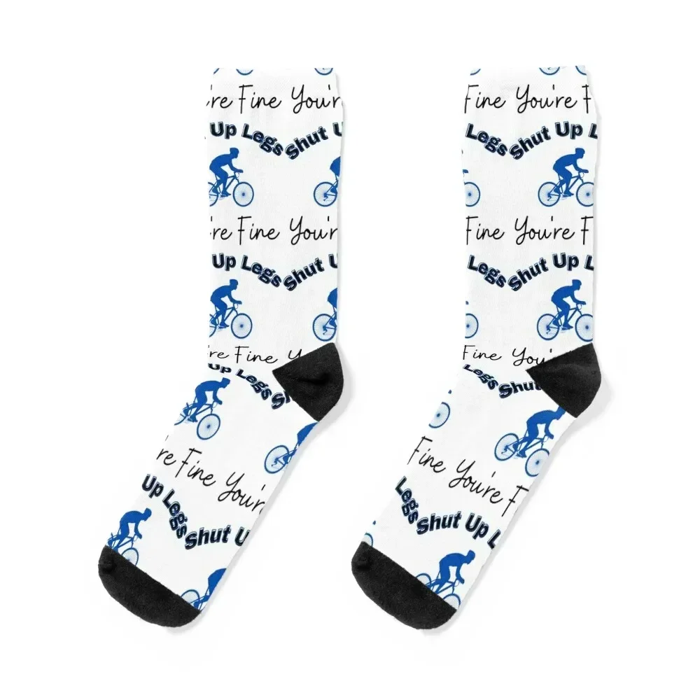 

Shut Up Legs You're Fine Funny Cycling Quotes Socks anti slip football sport Sports Socks Men Women's