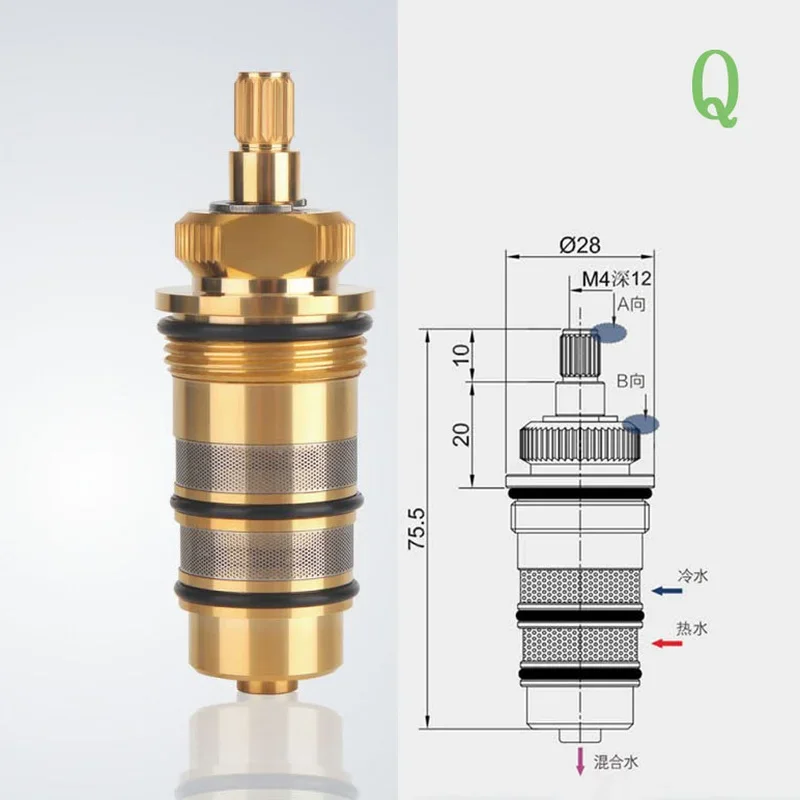 Thermostatic Valve Element for Shower Solar Temperature Control Element Accessories Faucet Temperature Control Mixing Valve
