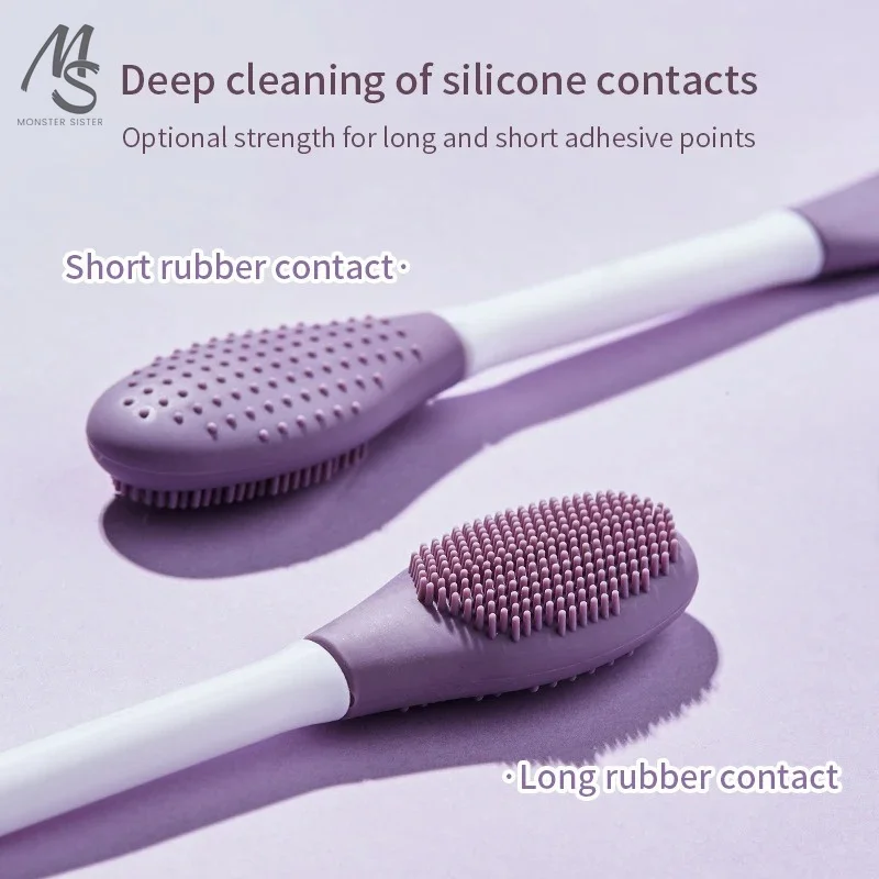 フェイシャルマッサージ用ダブルヘッドシリコンブラシ,フェイシャルケアツール,日曜大工,泥,フィルム,スクレーパー,にきび除去,2個