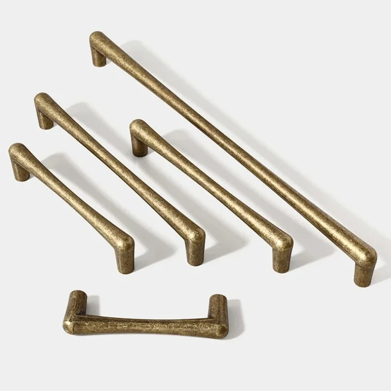 Vintage und minimalistische Möbelgriffe in Antik-Nickel-Farbe, Kupferbraun, für Schubladen, Schränke, Kleiderschränke, Türgriffe. – Detail 3