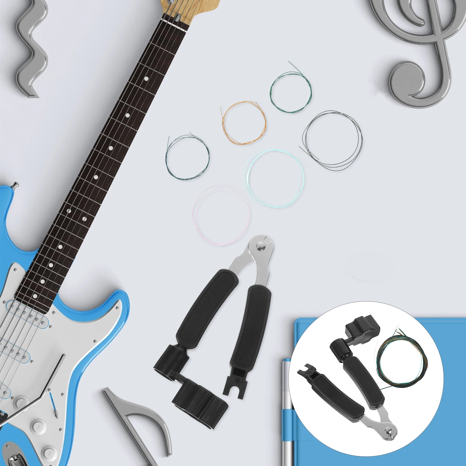 

Guitar Tool Kit String Winder Pin Puller Repair Accessories for Electric Acoustic Guitars Banjos Basses M olins Guitar
