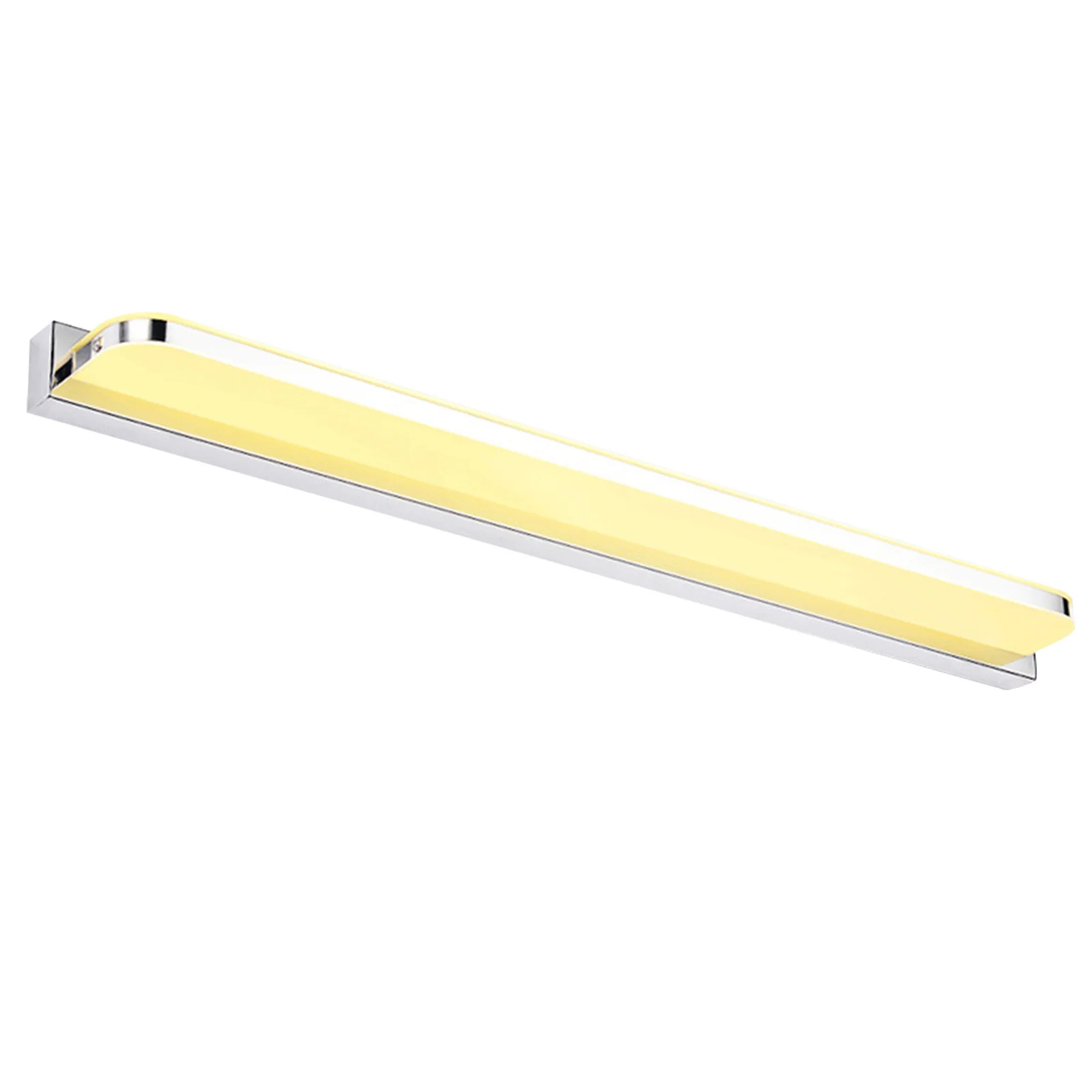 Luminária de Espelho LED de Parede Brilhante com Ângulo Ajustável em Aço Inoxidável e Material PC para Sala de Estar, Quarto e Iluminação de Vanity