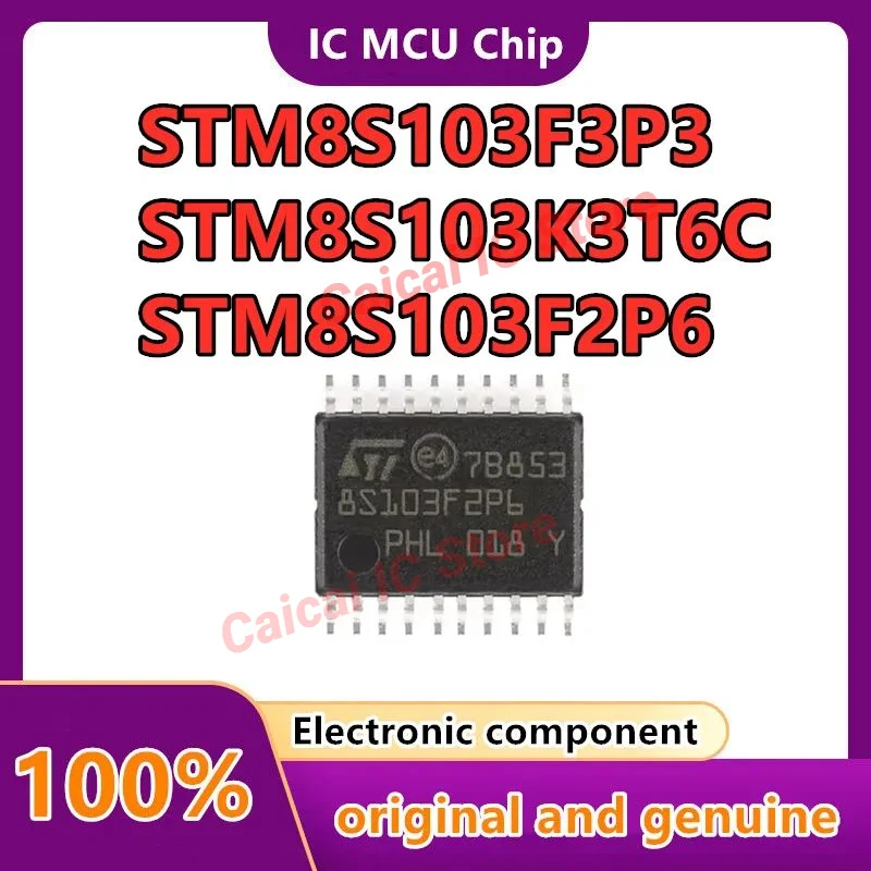 마이크로 컨트롤러 (MCU/MPU/SOC) IC 칩, STM8S103F3P6, STM8S103F3P3, STM8S103F2P6, STM8S103K3T6C, STM8, 16MHz, 10 개/몫