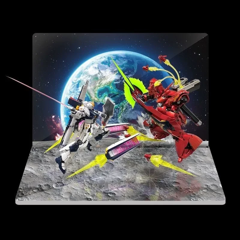 In Stock Anime HG/RG/MG Be Current Lunar War Scene Background Plate Theme Platform Assembly Model Kit Action Toys Figures Gift