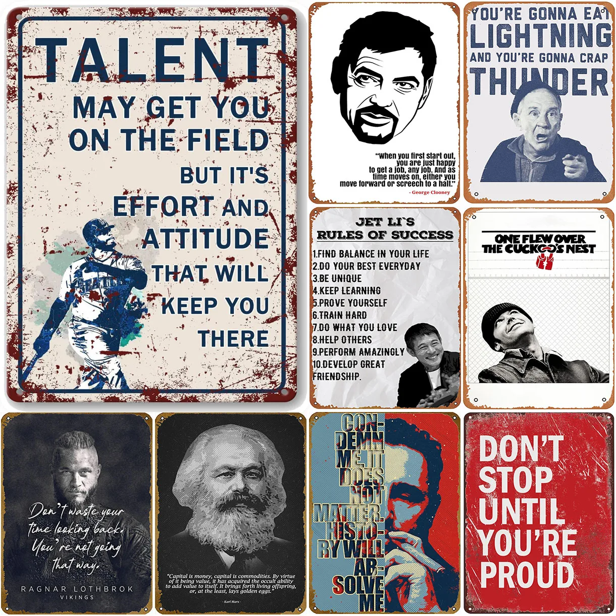 خمر يقتبس الشهيرة معدن القصدير علامات ونستون تشرشل ملصقات الحائط الديكور لحديقة المرآب المنزل مقهى غرفة المعيشة نادي #1