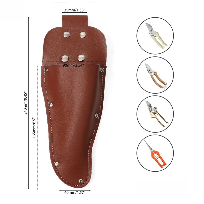 Leather Vice Leather Case,special Scissor Protective Cover for Fruit Branch Pruning, Portable Waist Hanging Garden Scissor Cover
