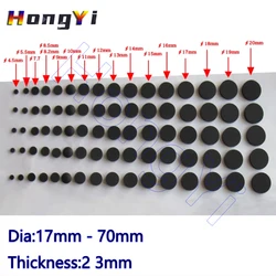 Dia 17mm-70mm Round Self Adhesive Backing Silicone Rubber Furniture Pads Anti-Slip Shock-Absorbing Cushion Cabinet Feet Spacer