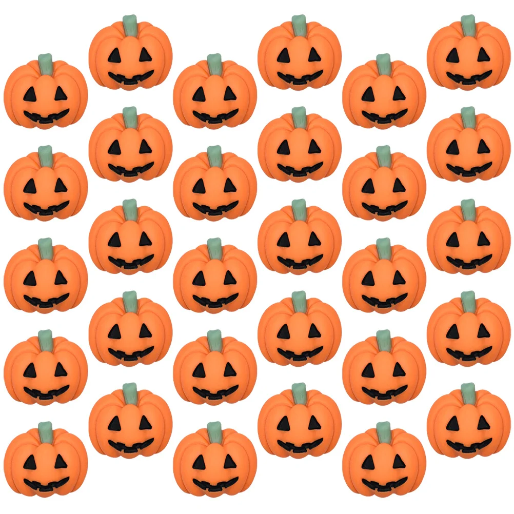 50 قطعة صغيرة الراتنج اليقطين السحر السائبة الصغيرة DIY بها بنفسك اليقطين ديكور للحرف جراب هاتف صنع المجوهرات ديكور الهالوين #3