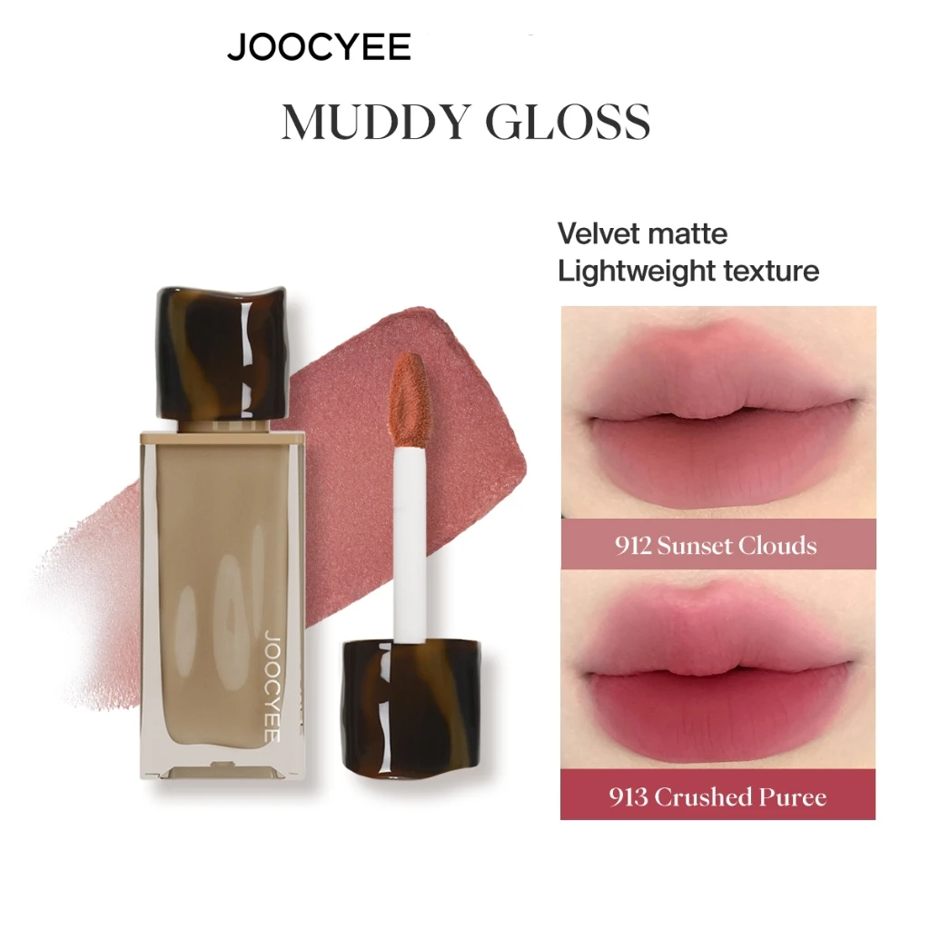 JOOCYEE Muddy Gloss New Nude Long-lasting Smooth All-matte finish Matte Soft Mist Velvet Lip Glaze Liquid Lipstick Makeup