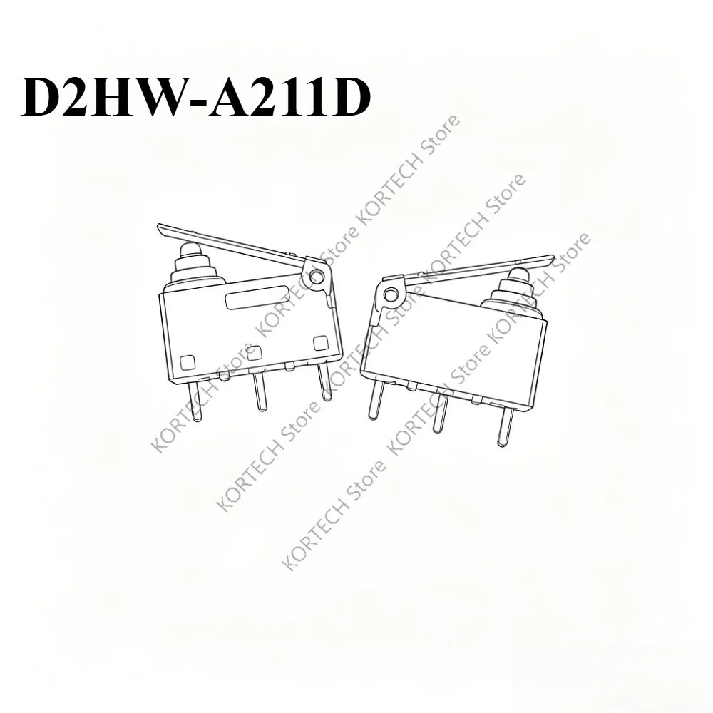 2PCS/Lot Brand new and original  D2HW-A211D Sealed 3-pin water and dust proof travel reset microswitch