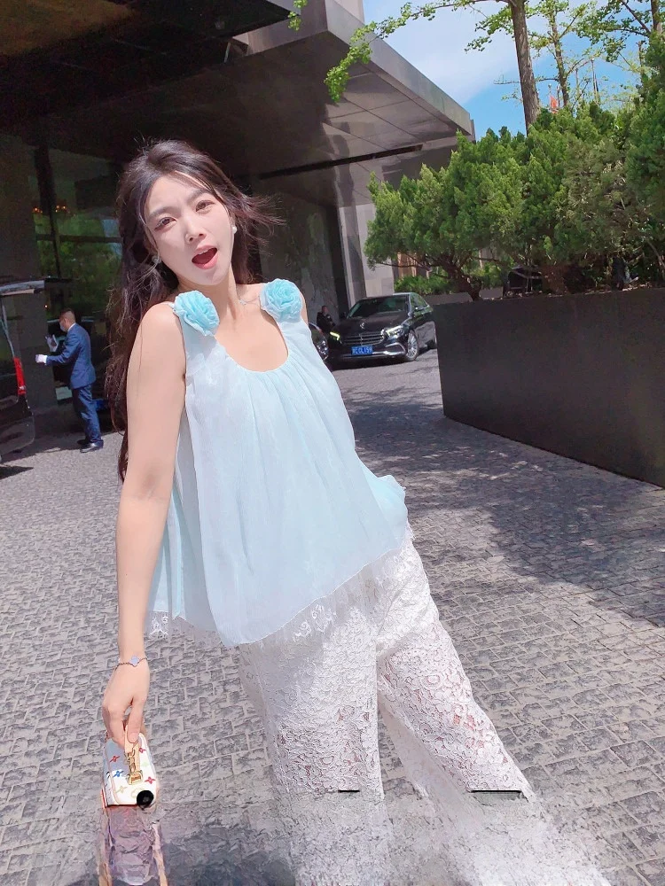 

MissLuxury Summer Color Ptte Thin een Silk Strap Dr Women's New 2025 Simple Sle round Neline Svel Silk Dr