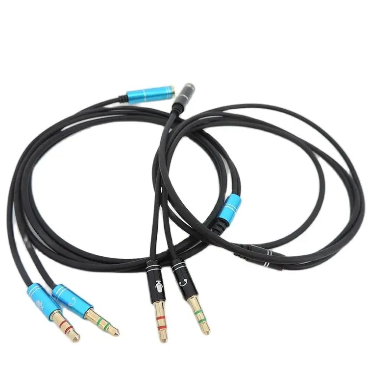 3.5mm Jack Microphone Headset Audio Splitter Aux Extension Cable Female to 2 Male Headphone For Phone Computer e1