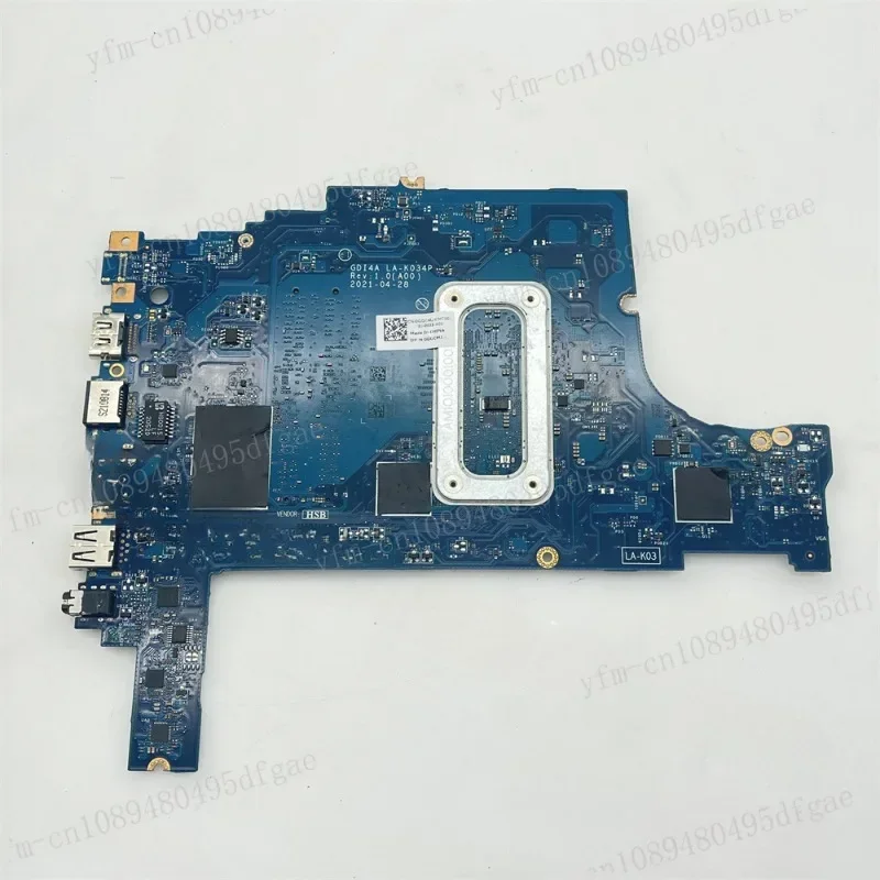 LA-K034P Mainboard For Dell Inspiron 15 3501 Laptop Motherboard CPU: i3-1115G4 I5-1135G7 I7-1165G7 0XGX0C XGX0C 0GGCMJ GGCMJ