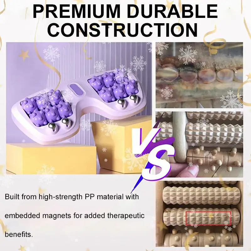 Roller Pijat Kaki Meredakan Plantar Fasciitis Nyeri Lengkung Tumit Penghilang Stres Portabel Roller Pijat Titik Akupresur Kaki Ganda