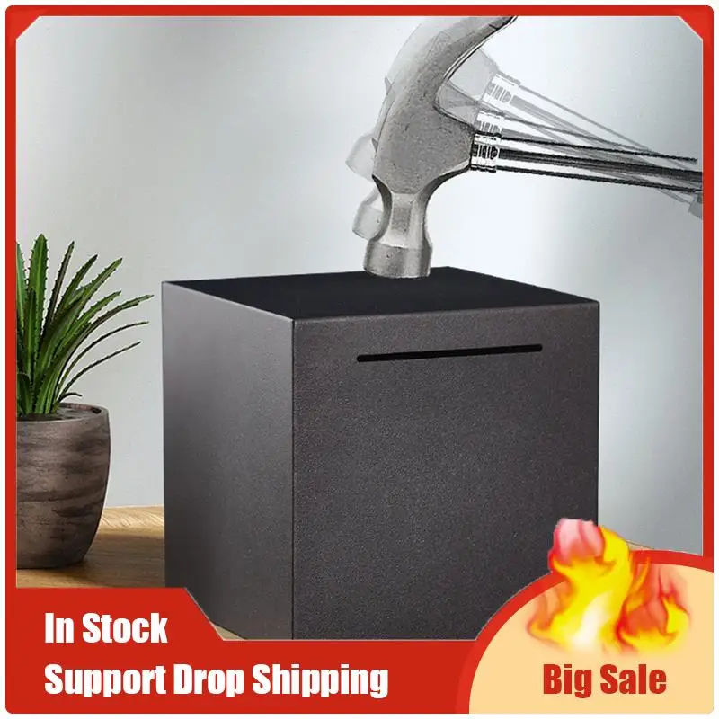 Лучшие предложения Копилка для взрослых, только копилка из нержавеющей стали может быть входит и выходит, неоткрываемая копилка, черная