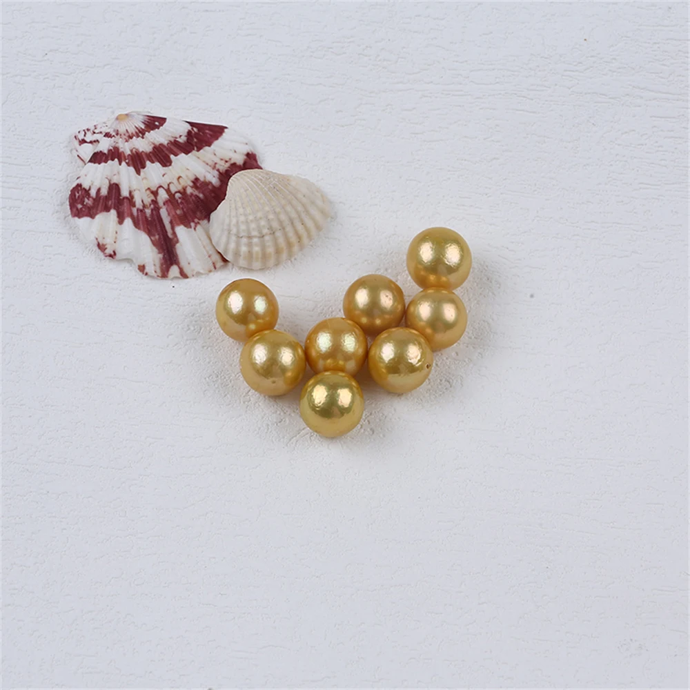 12-13mm Large Size Glod Color Edsion Round Pearl Matched for Earring Loose Pearl Beads