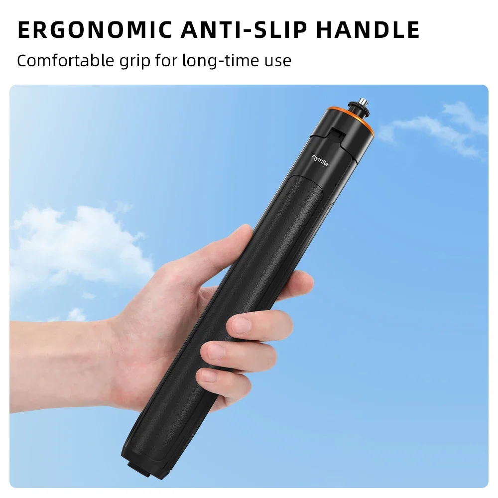 Flymile Ein-Klick-Aufklapp-Stativ für DJI Pocket 4/4P/3/Insta360 X6/Gopro Kamera, 1,6 m verstellbarer Selfie-Stick für Vlgo-Video. – Detail 10
