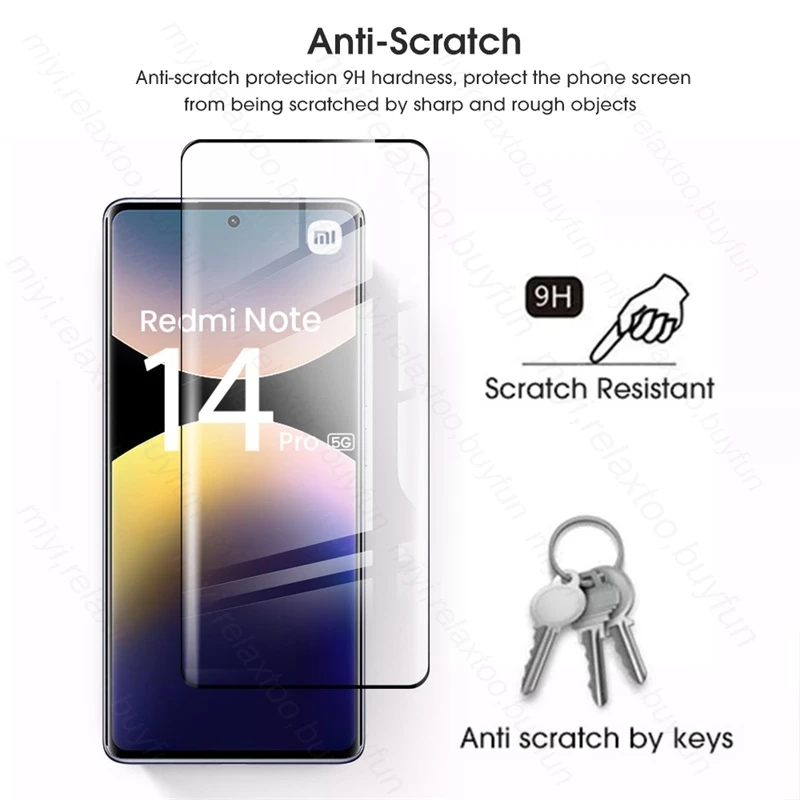 نوت 14 برو 5G زجاج 3 قطعة 9D زجاج منحني حامي الشاشة ل Redmi نوت 14 برو 5/4G زجاج واقي ريدمي نوت 14 برو + 5G 2025 #5