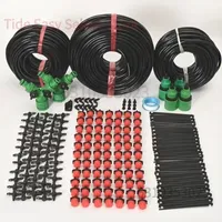 50M Drip Irrigation System Plant Watering Set Watering Kits Adjustable Drippers For Irrigation Micro Garden Watering System