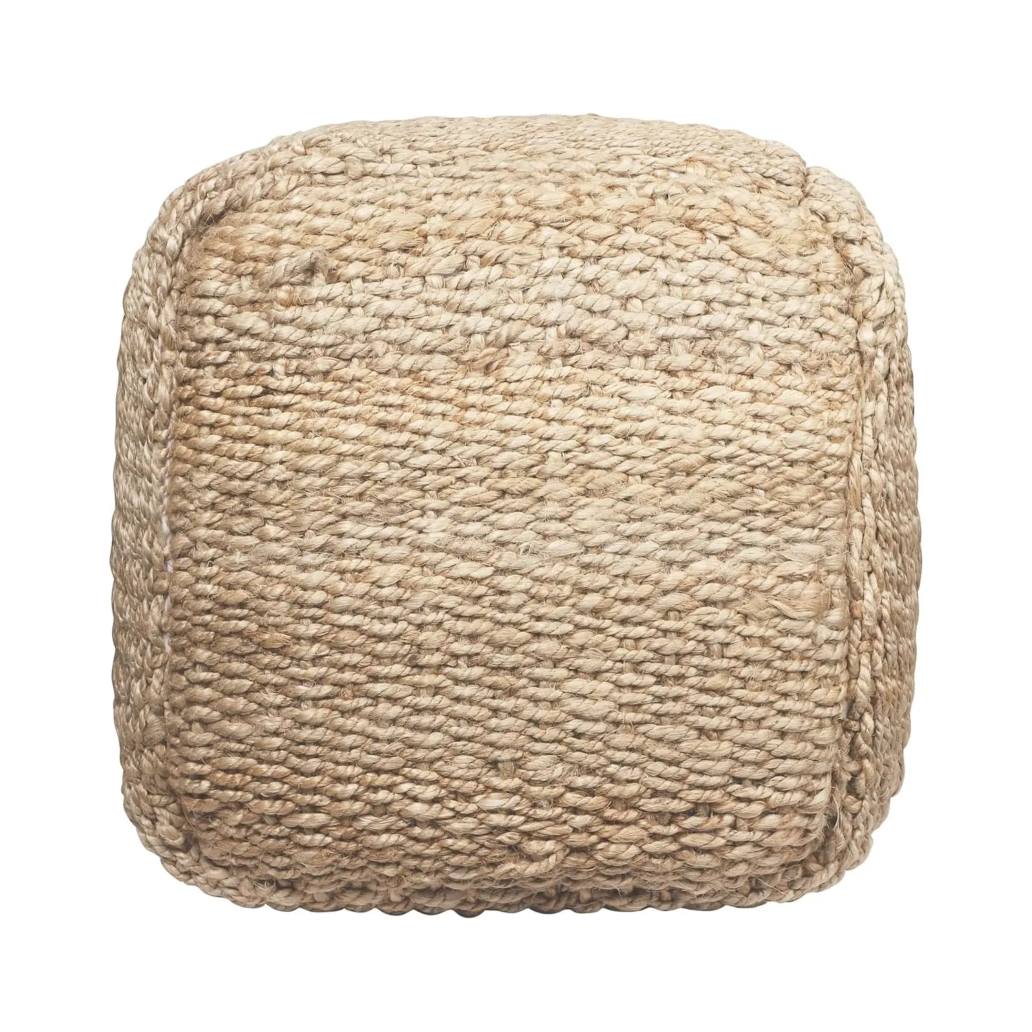 Farmhouse Square Indoor Pouf Ottoman Hand-Made Foot Rest for Bedroom & Living Room Decor 18x18x18 Stuffed Seating, Customized